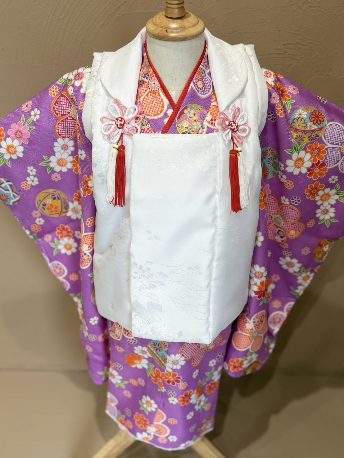 3歳用のレンタル着物（紫）