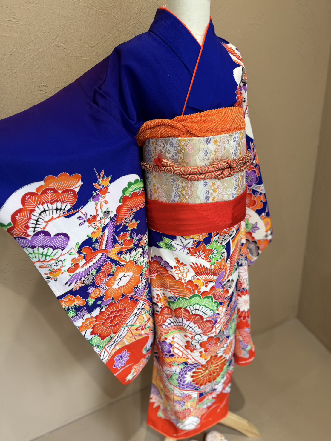 7歳用のレンタル着物（青）